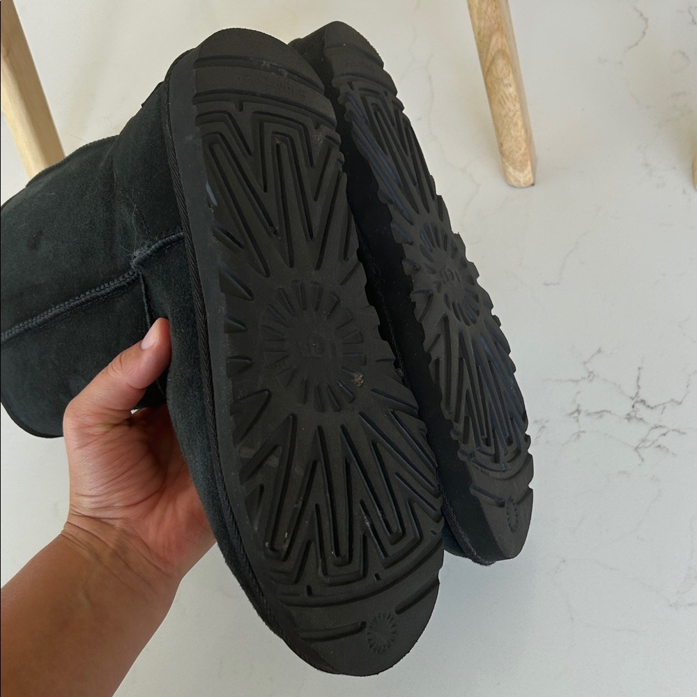 UGG Classic Black Sheepskin Boots - Picture 4 of 5